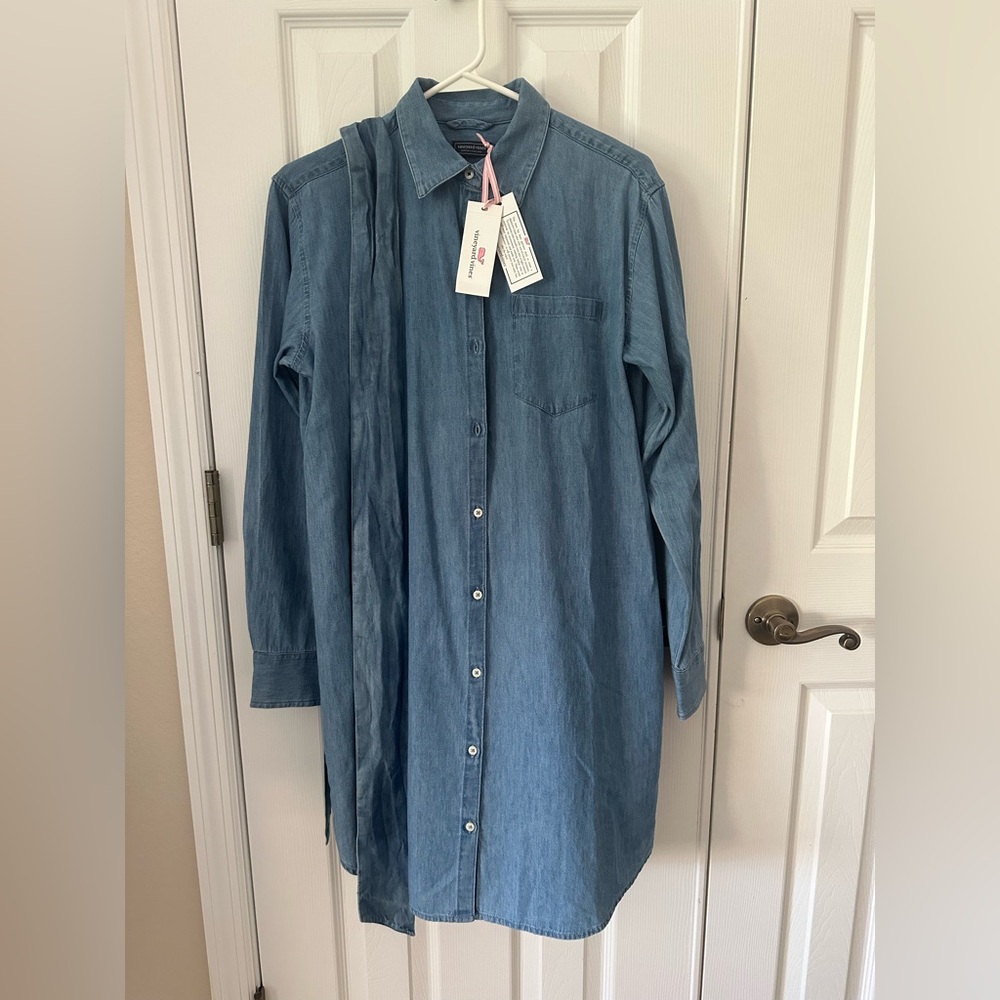 NWT Vineyard vines denim button down long sleeve dress